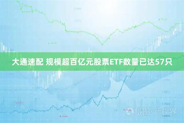 大通速配 规模超百亿元股票ETF数量已达57只