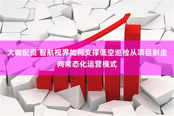 大咖配资 智航视界如何支撑低空巡检从项目制走向常态化运营模式
